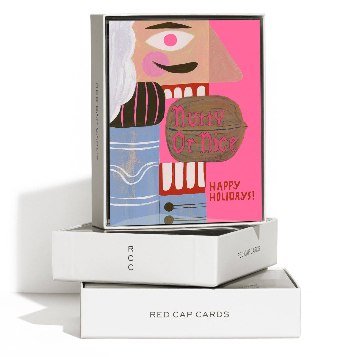 Red Cap Cards - Nutty or Nice greeting card: Single