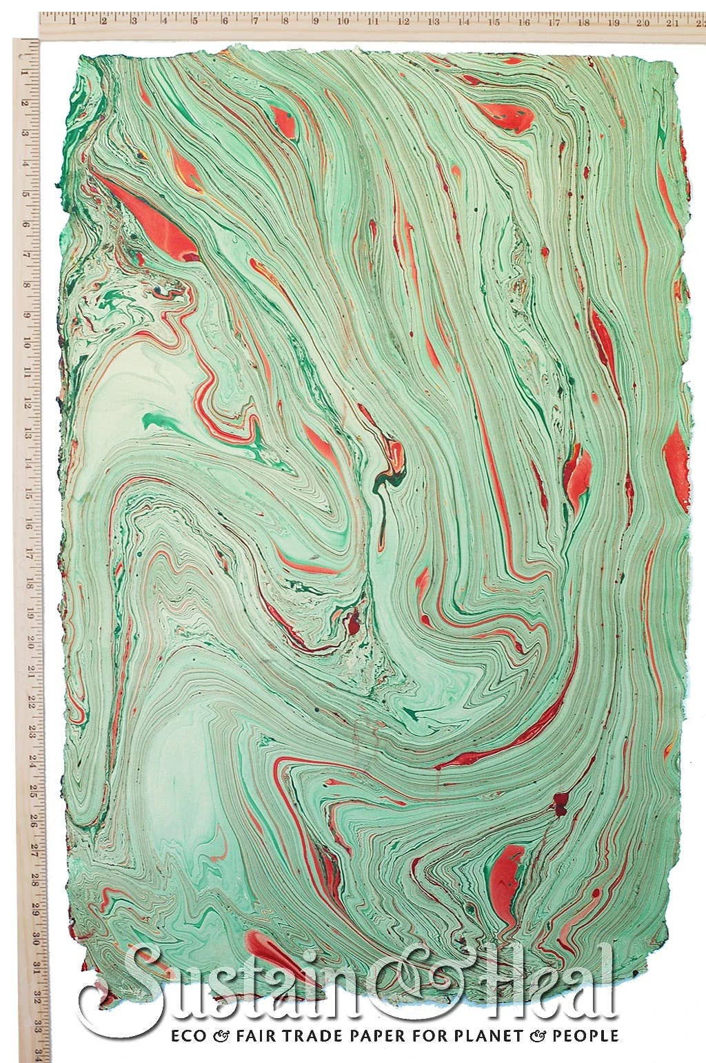 Sustain & Heal - Green and Red Marble Sheet #137: