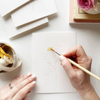 emily lex studio - Garden flowers paintable watercolor notecard set
