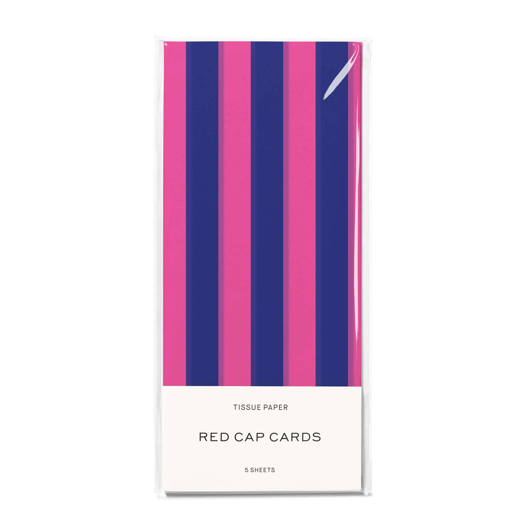 Red Cap Cards - Blue and Pink Stripes tissue paper