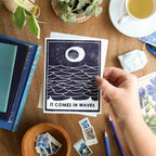 Heartell Press - Comes In Waves Sympathy Card - Navy