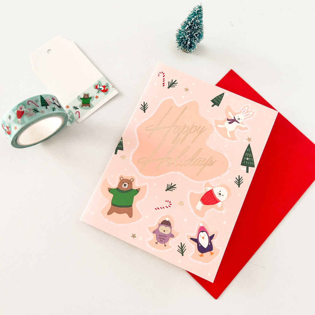 Girl of All Work - Snow Angels Greeting Card