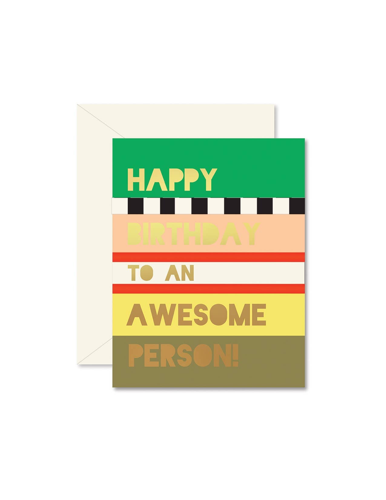 Ginger P. Designs - Awesome Person Colorblock Birthday Greeting Card
