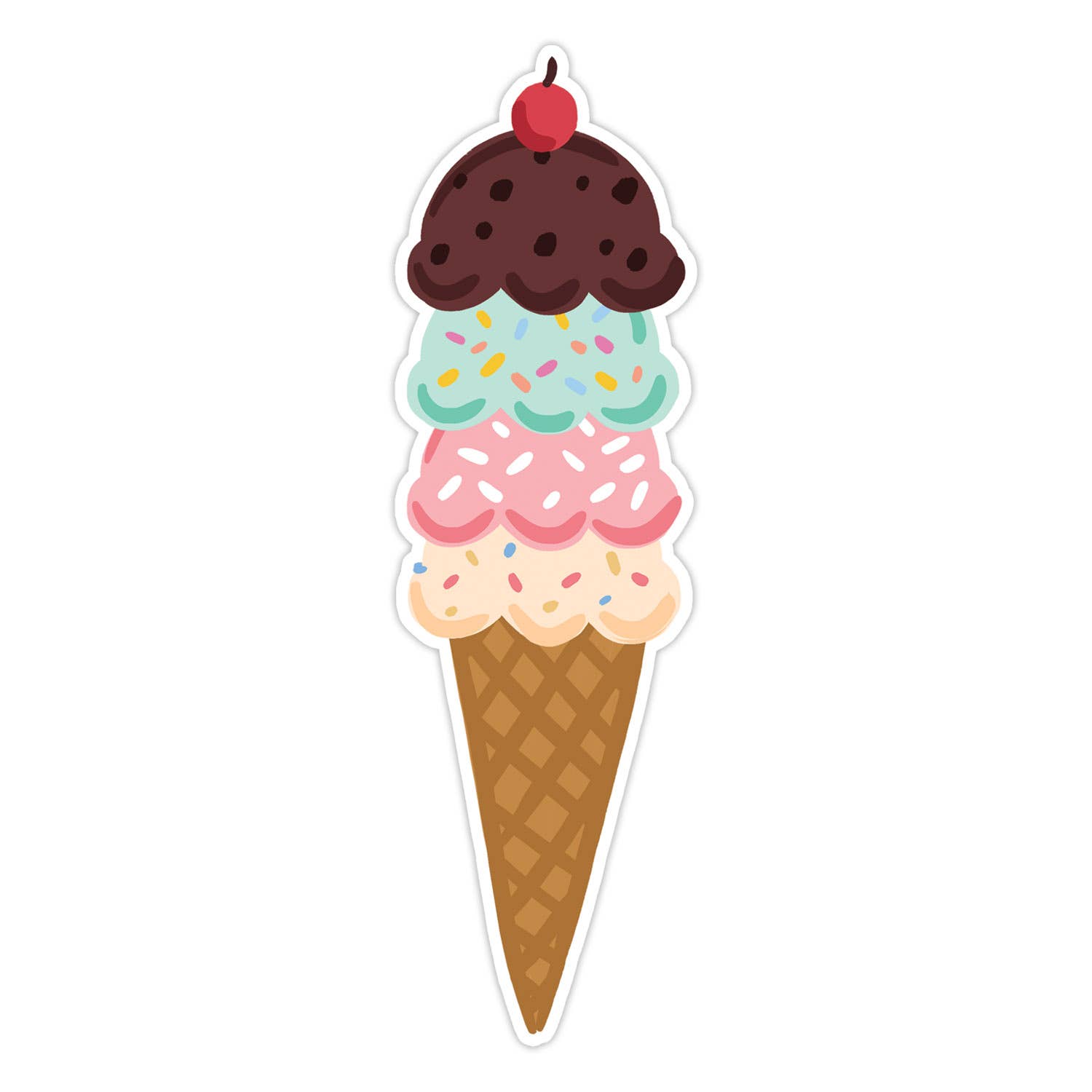 Bloomwolf Studio - Ice Cream Cone Die Cut Bookmark