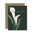 Almeida Illustrations - Cala Lily Condolence Card | Sympathy