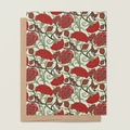 re:mused studio - Carnation Pomegranate (red) A2 Greeting Card: