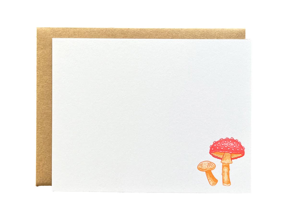 Noteworthy Paper & Press - Mushroom Flat Notes (Boxed Set of 8)