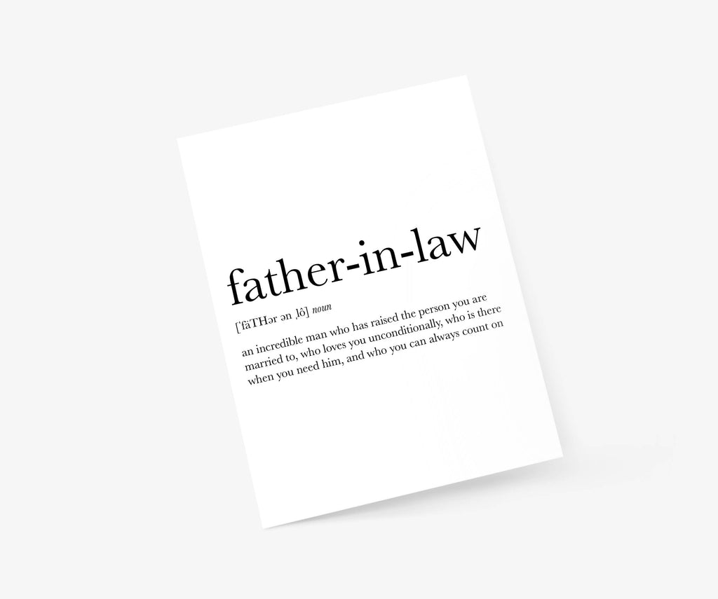 Footnotes - Father-in-Law Definition - Father's Day Card