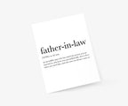 Footnotes - Father-in-Law Definition - Father's Day Card