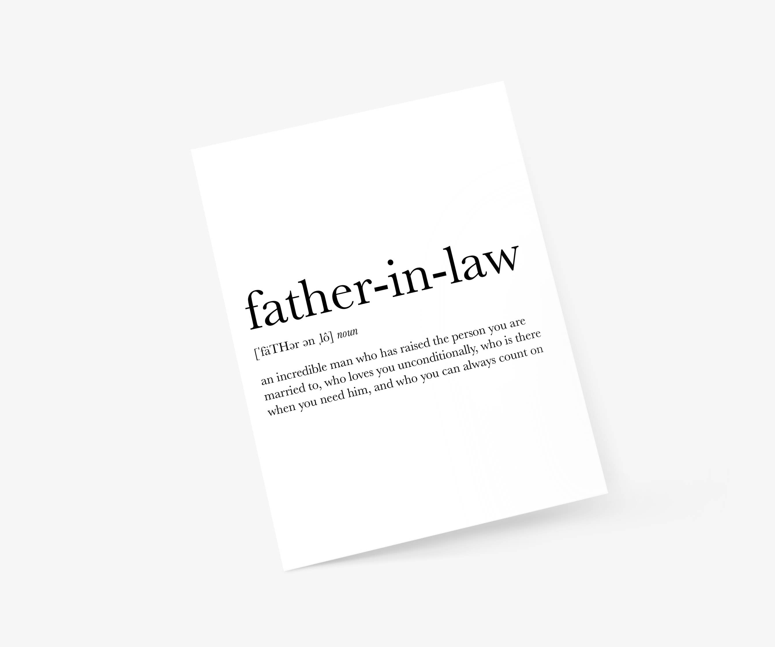 Footnotes - Father-in-Law Definition - Father's Day Card