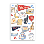 inviting affairs paperie - Off Campus Inspired Sticker Sheet- Campus Icons & Music