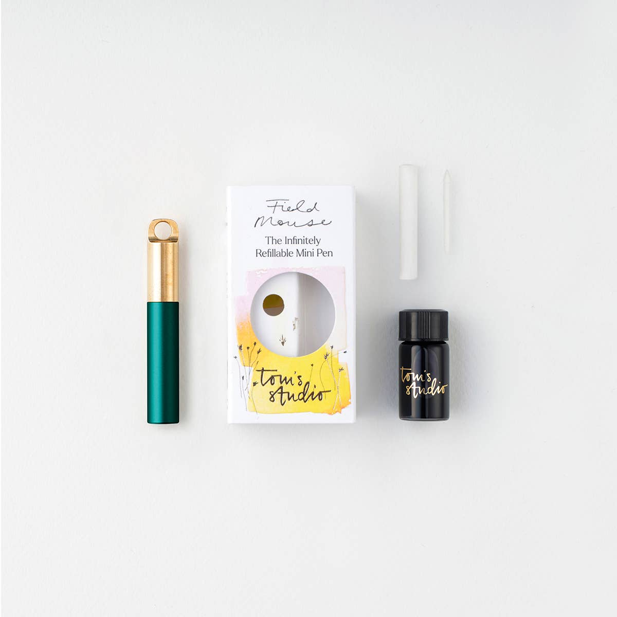 Tom's Studio - The Field Mouse – refillable travel pen: Brass