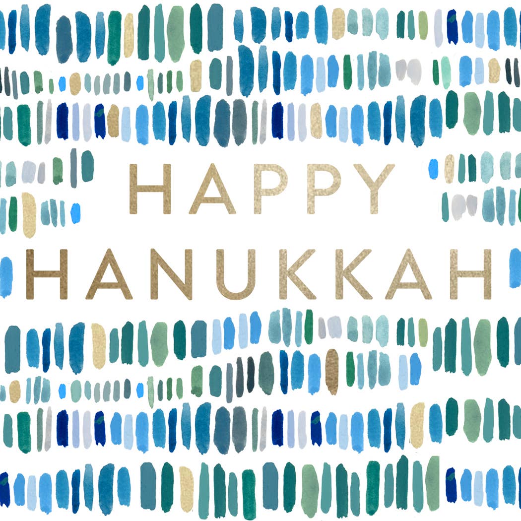 Dear Hancock - Happy Hanukkah Paint Strokes *gold foil