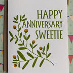 Lucky Bee Press - Anniversary Blossom - letterpress card