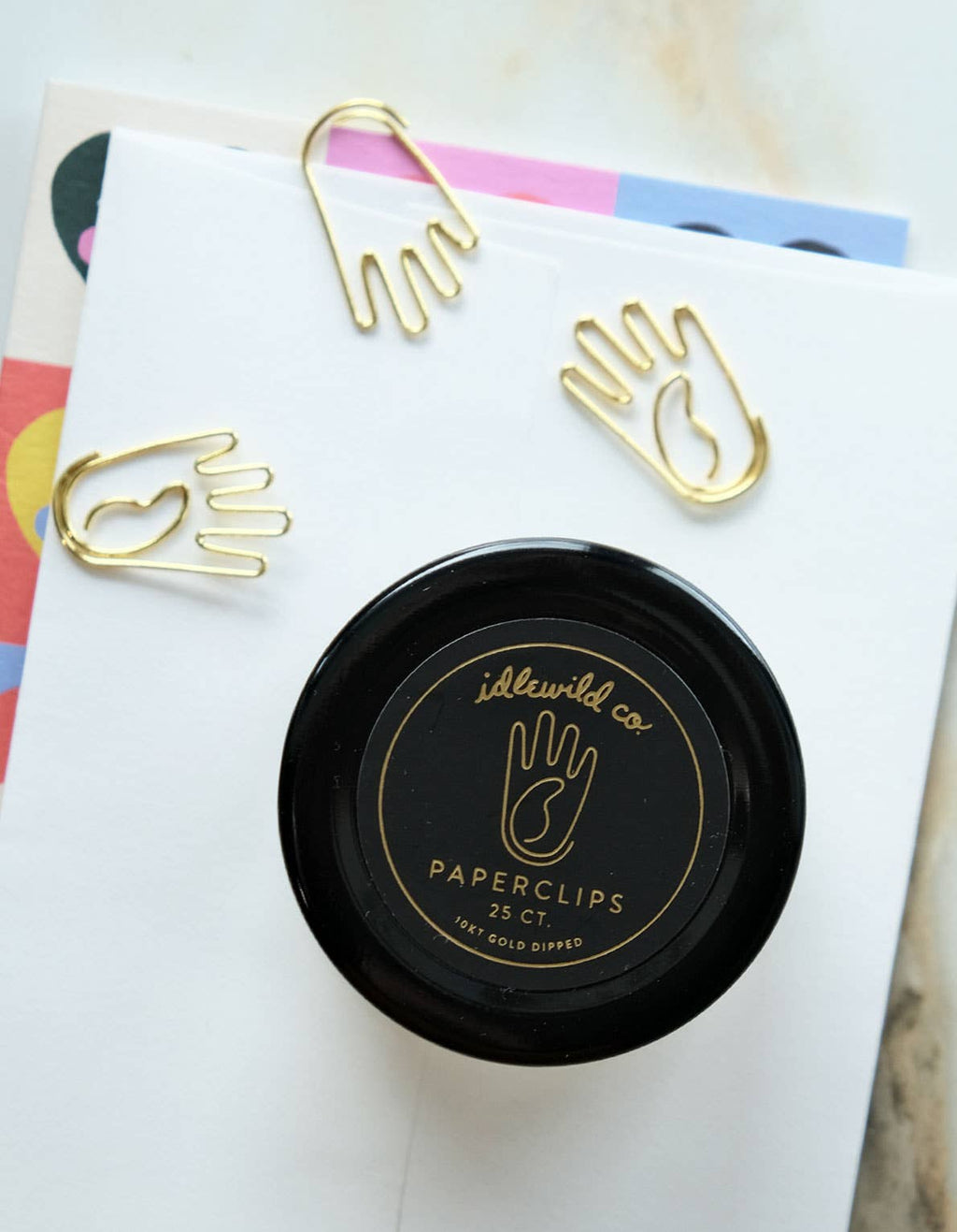 Idlewild Co. - Gold Plated Paper Clips (Jar of 25) | Hand