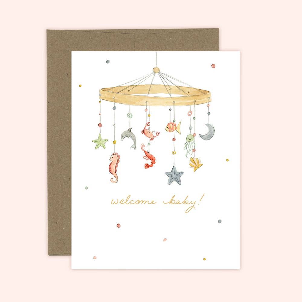 Almeida Illustrations - Under the Sea Welcome Baby Card