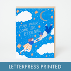 Egg Press Manufacturing - Congrats Eternal Love Letterpress Greeting Card