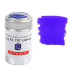 Herbin Fountain Pen Ink Cartridges - Tin of 6: Bleu des Profondeurs (Deep Sea Blue)