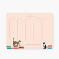 2021 Co. - Cats and stacks weekly calendar pad