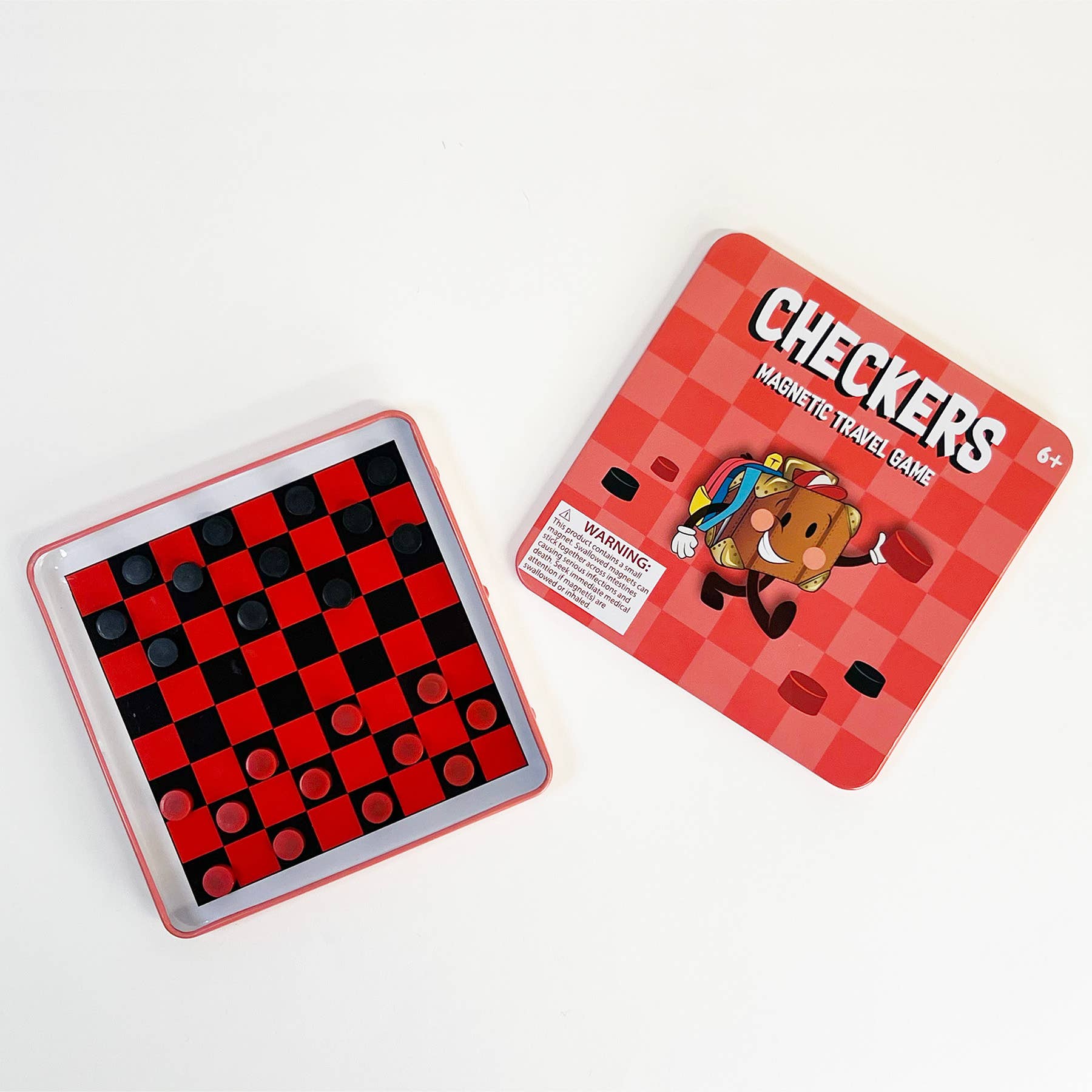 Toysmith - On the Way Games Magnetic Checkers, Travel Game