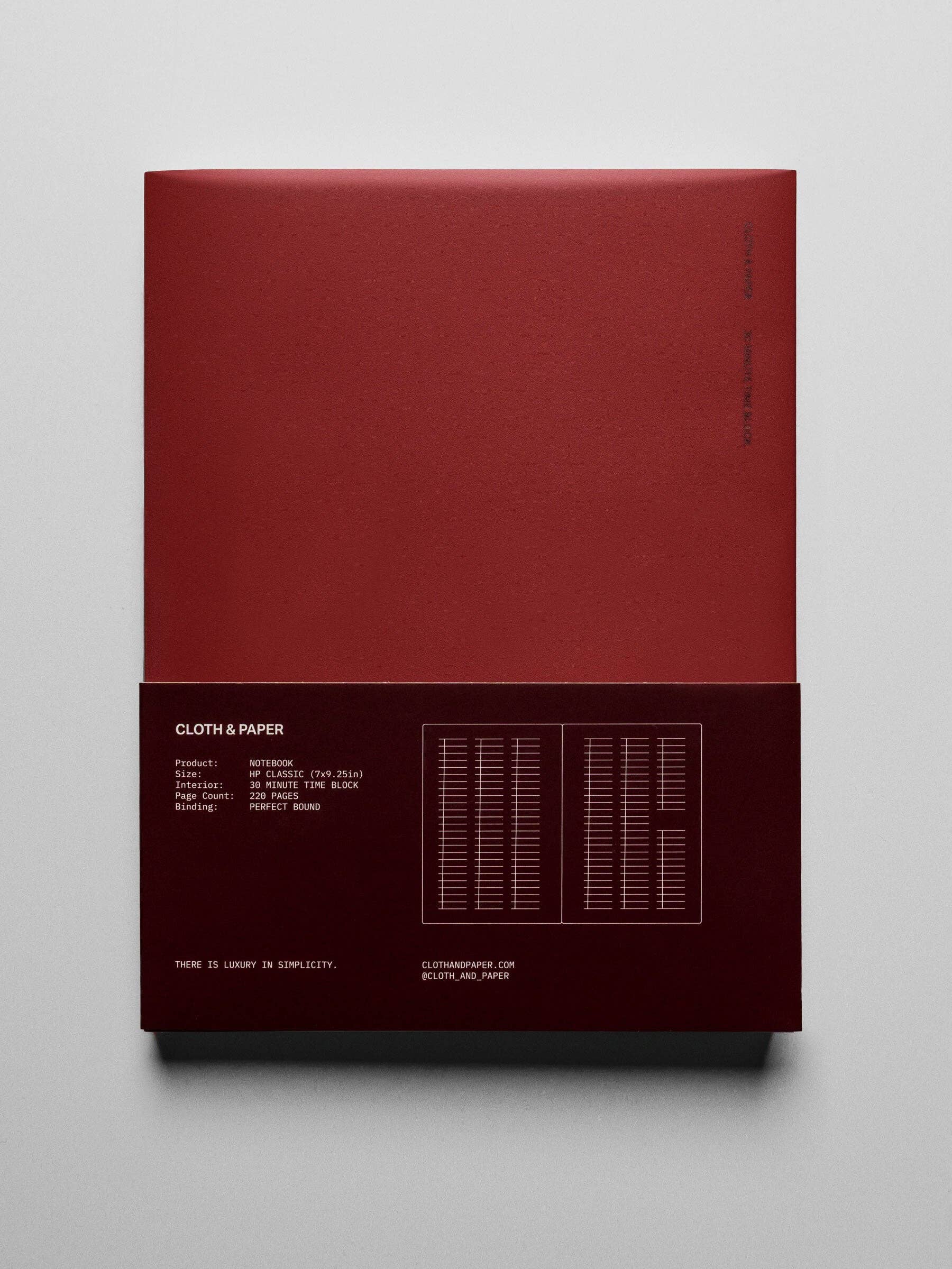 Cloth & Paper - Perfect Bound Notebook | HP Classic: Executive | Cafe Noir