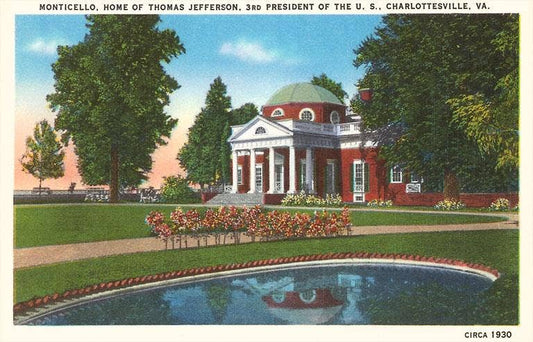 Found Image Press - Postcard Monticello, Charlottesville