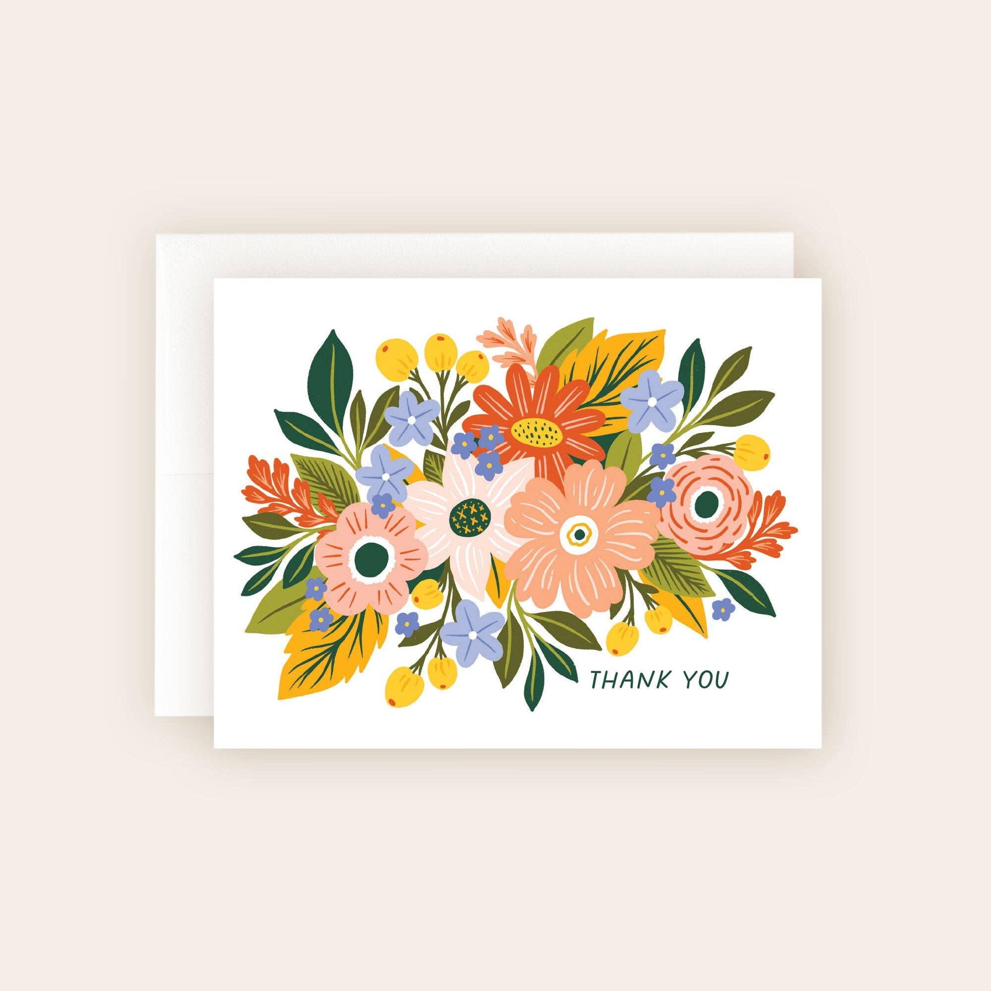 Molly Marie Pea - Floral Bouquet Thank You Card