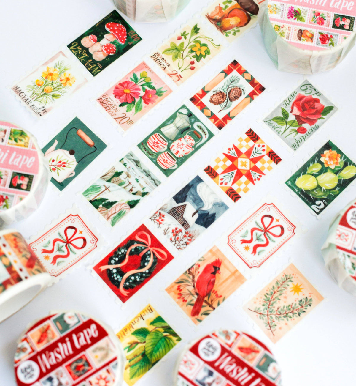 Wild Pencil Studio - Washi Tape — Christmas Stamps