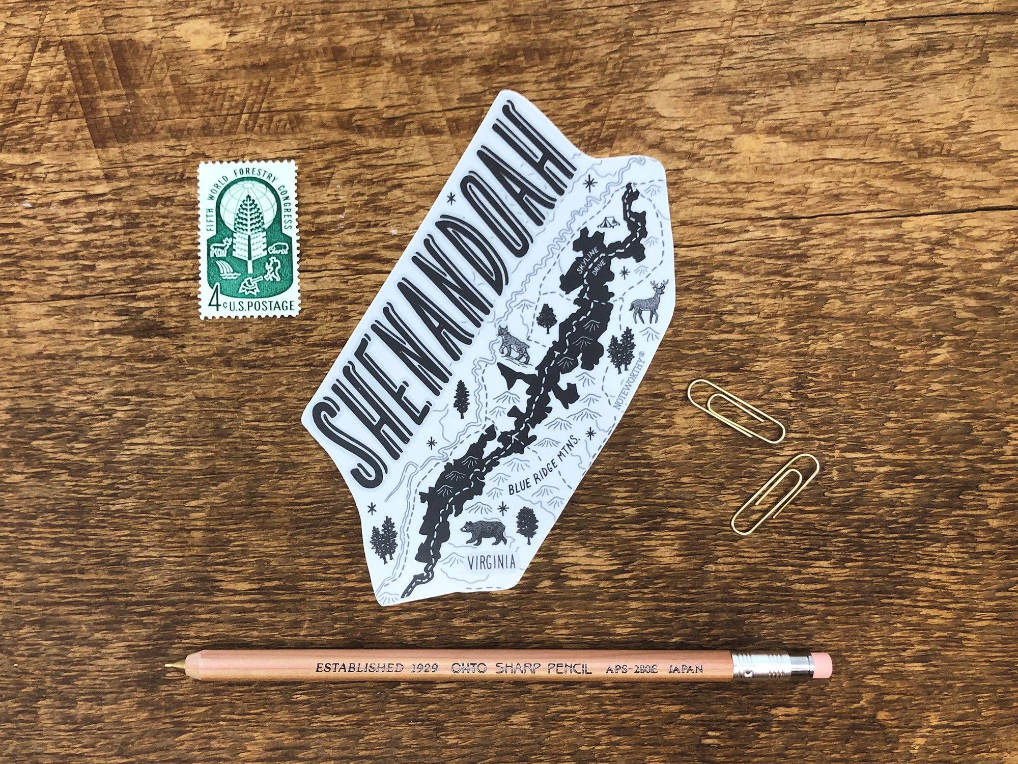 Noteworthy Paper & Press - Shenandoah National Park Sticker