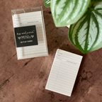 Kiss and Punch - White Library Card Minis™ - Flat Notecard Set of 60 