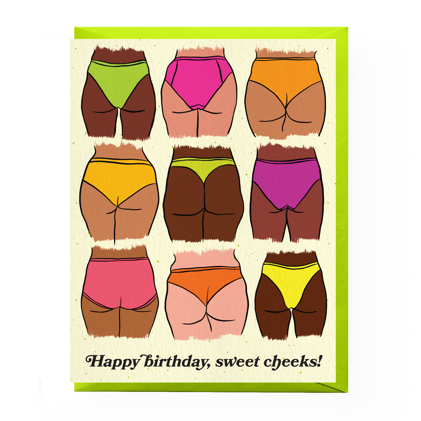 Boss Dotty Paper Co. - Sweet Cheeks Butt Birthday Card
