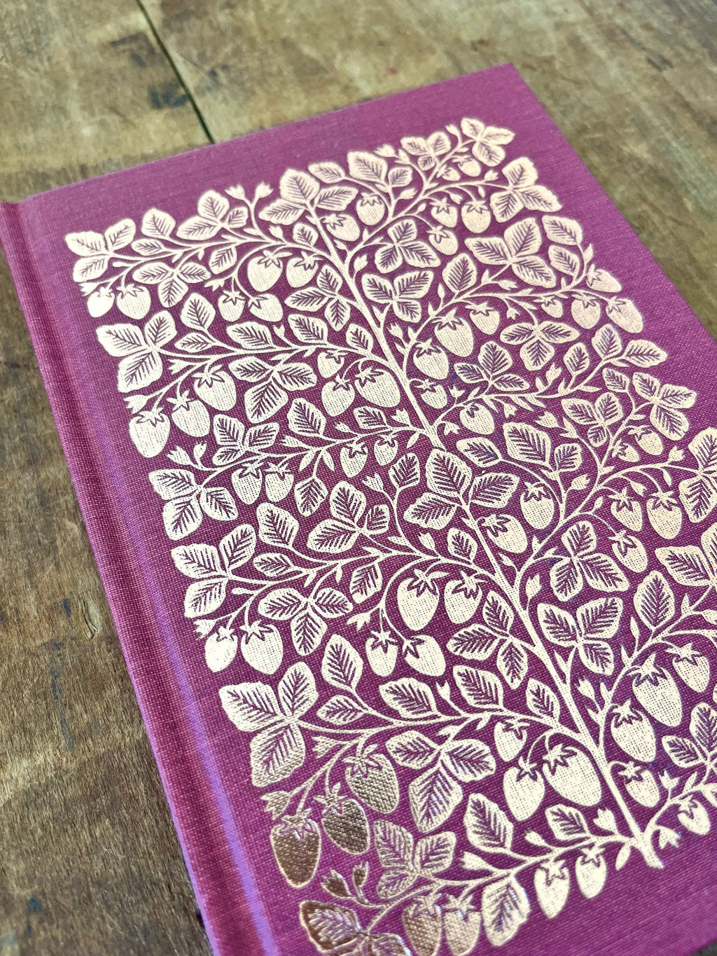 Katharine Watson - Foil Stamped Linen Journal, Blank Burgundy