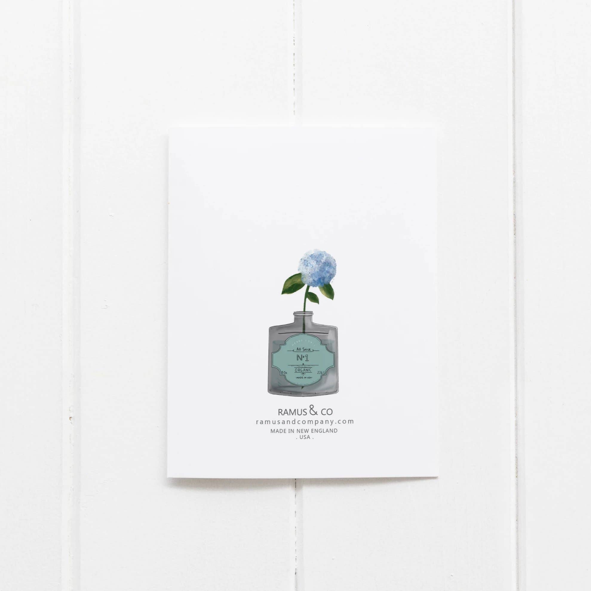 Ramus & Co. - Rain Boot Hydrangeas Greeting Card