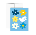 All Very Goods - Holiday Card - Peace Flower (Blue and Yellow)