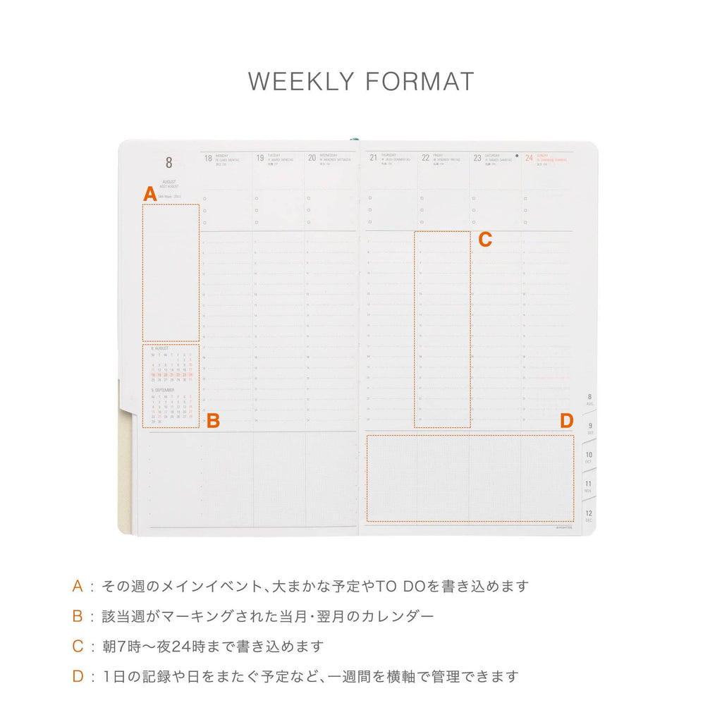 Hightide USA - 2027 Weekly Diary Nahe B6 Slim Vertical, Gray