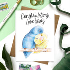 Morgan Swank Studio - Love Birds Engagement + Wedding Card