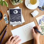 Heartell Press - Comes In Waves Sympathy Card - Navy