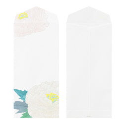 Midori Envelope 007 Silk-printing Winter Peony S2