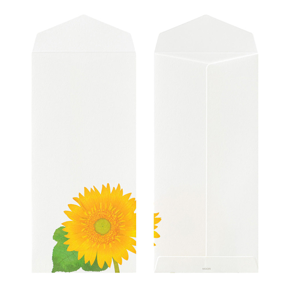 Midori Envelope 026 Four Designs Sunflower