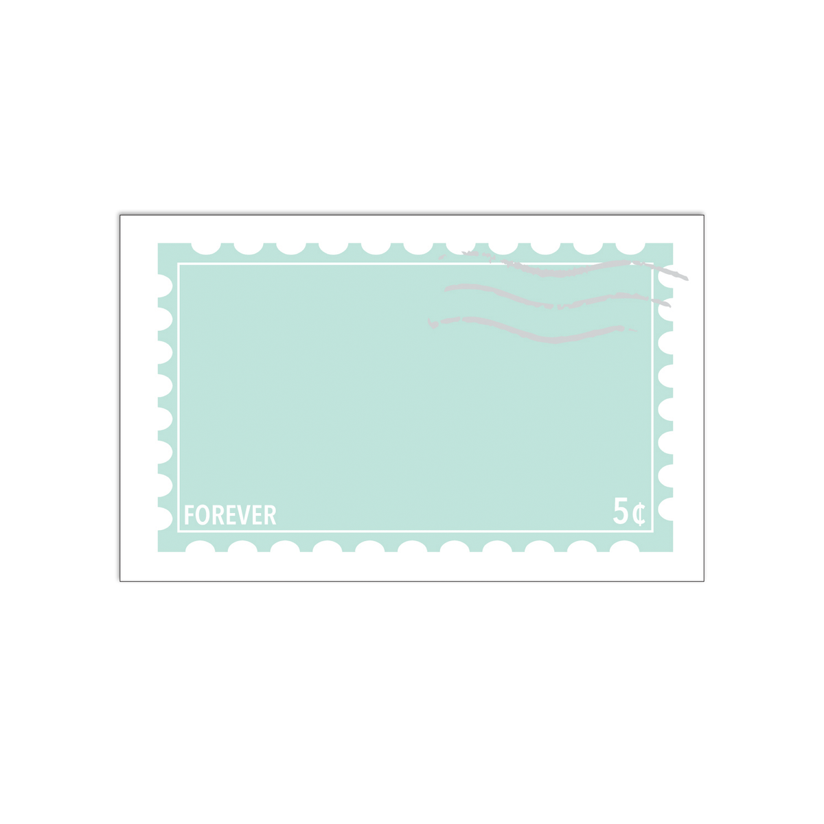Kiss and Punch - Seafoam Forever Stamp Minis™ - Flat Notecard Set of 60 