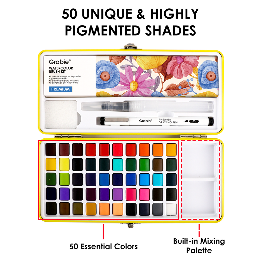 Grabie - Grabie All-In-One Premium Watercolor Set of 50