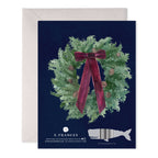 E. Frances Paper - Velvet Bow Wreath Boxed Set of 6 Christmas Greeting Cards
