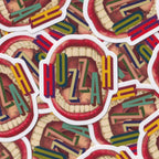 Pictrix Design - "HUZZAH" die-cut vinyl sticker