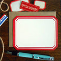 a. favorite design - Red label flat note set