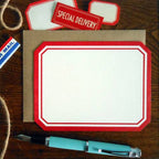 a. favorite design - Red label flat note set