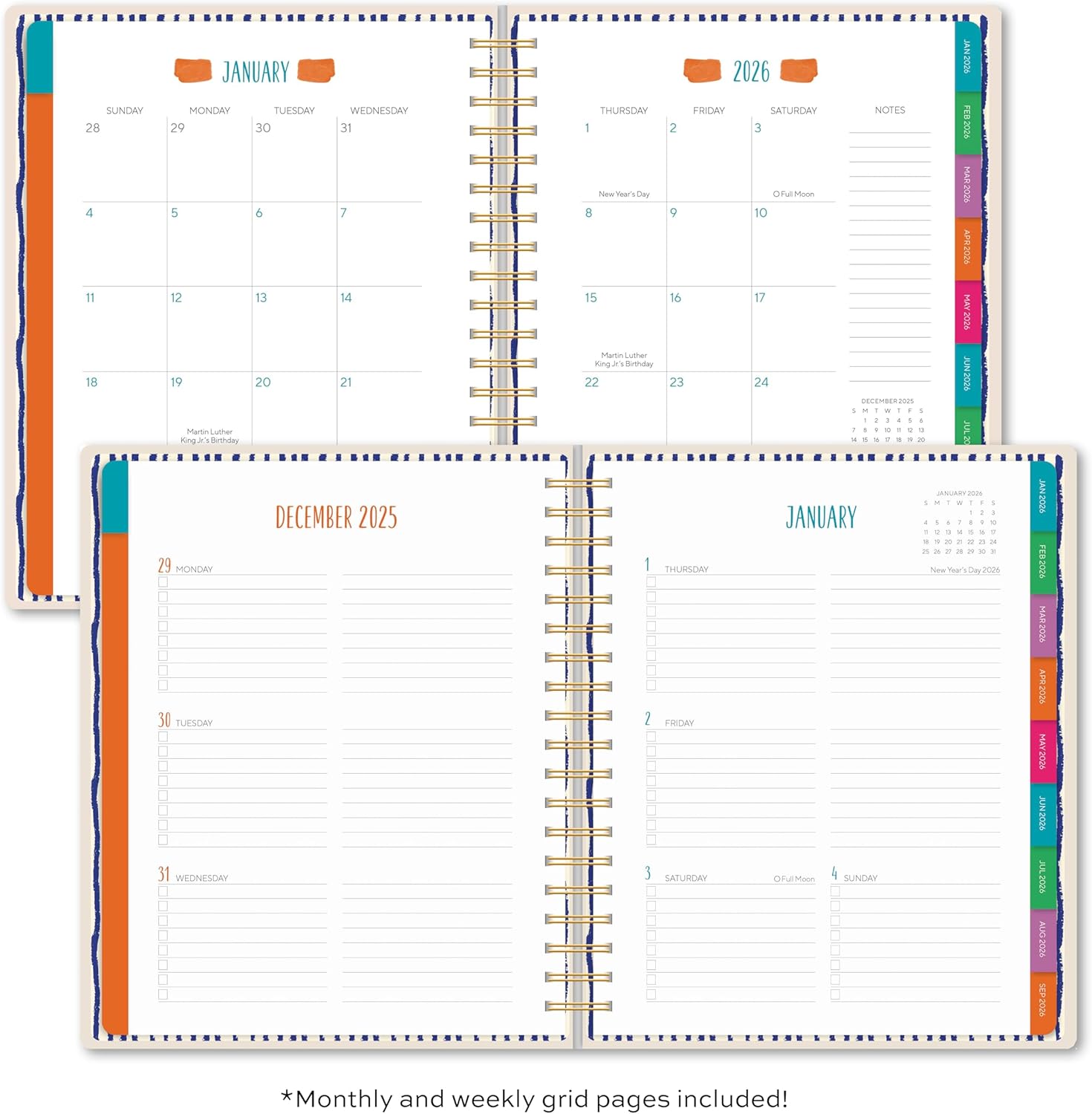 ‎High Note, 2026 Planner, Fresh & Colorful, 17-Month Weekly & Monthly Hardcover Planner