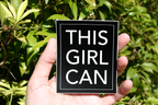 Discovery Stickers - This Girl Can Vinyl Sticker: Pink / Tall
