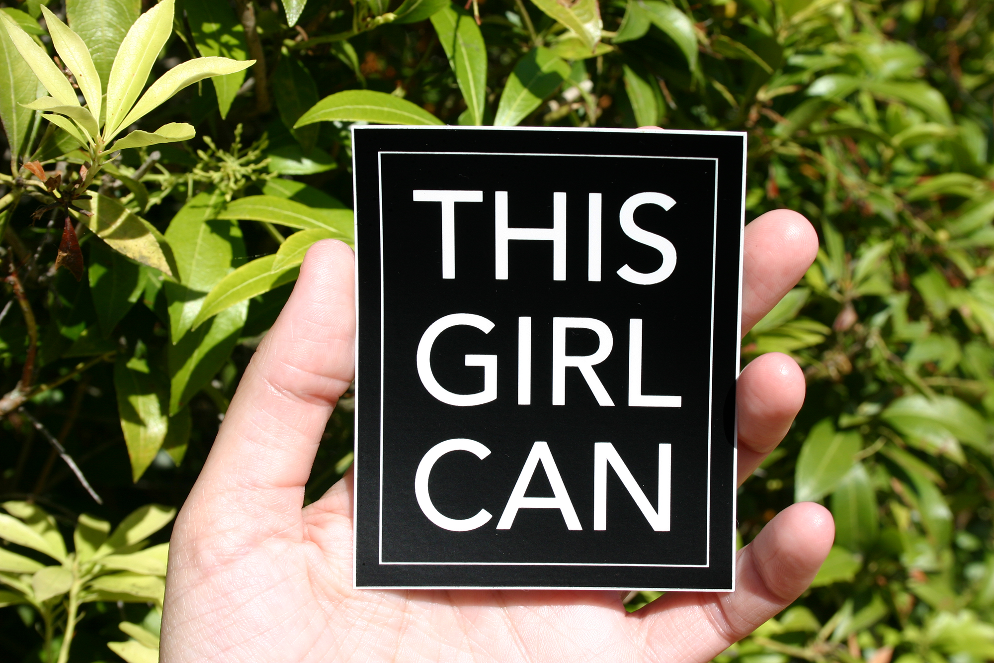 Discovery Stickers - This Girl Can Vinyl Sticker: Pink / Tall