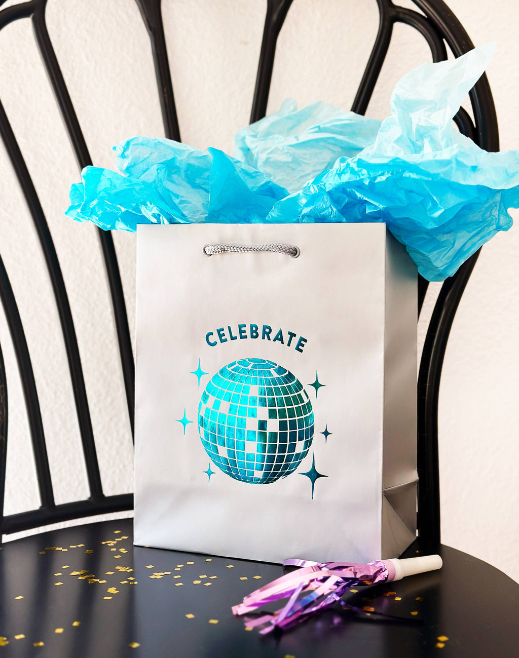 Steel Petal Press - Celebrate Gift Bag - Metallic Foil-Stamped Bag