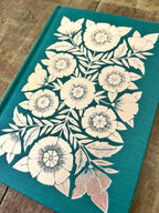 Katharine Watson - Foil Stamped Linen Journal, Blank Jewel Green
